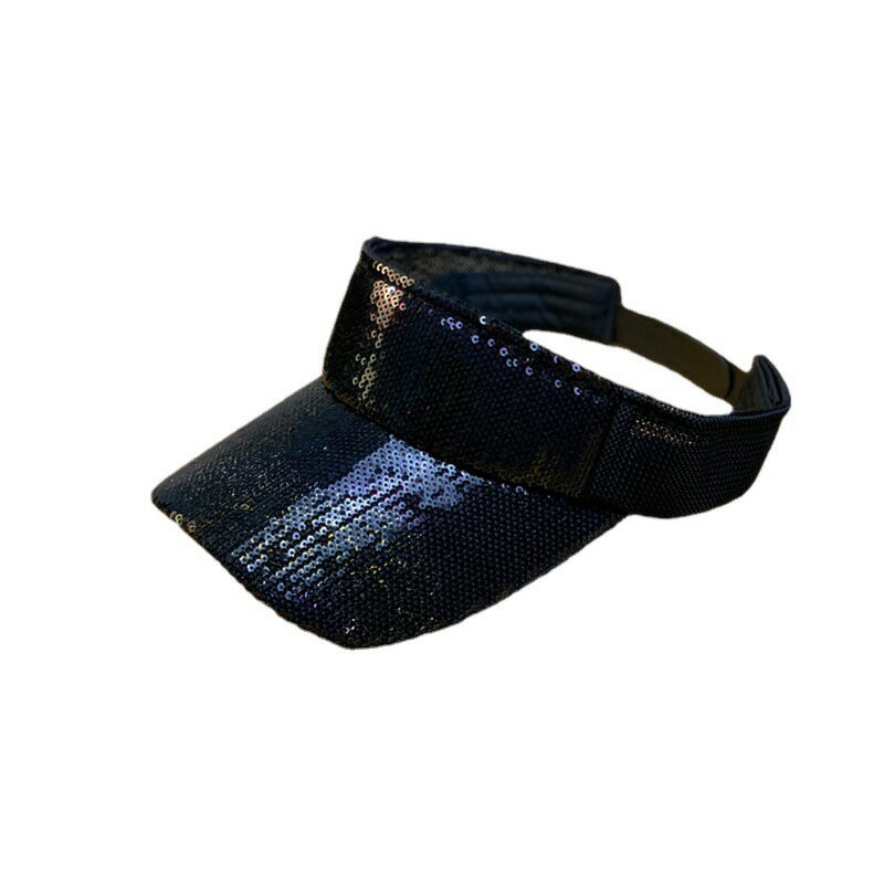 【巴黎精品】現貨+預購 防曬帽遮陽帽網球帽休閒運動空頂大帽簷戶外登山-亮片女帽子3色a1jg75