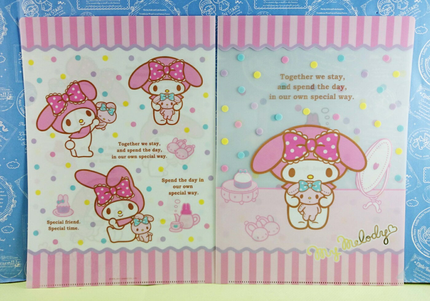 【震撼精品百貨】My Melody 美樂蒂 A4檔案夾 彩色點點 2入 震撼日式精品百貨
