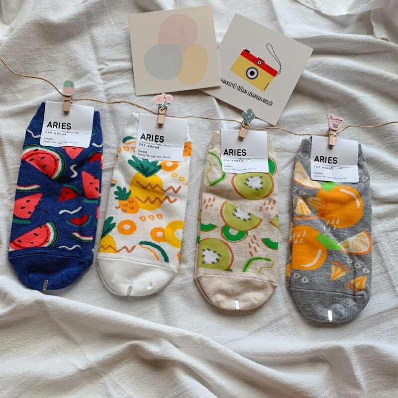 【S.One】韓國襪-韓國製造 空運來台 水果隱形襪 船型襪 女襪 正韓襪 ARIES 韓國襪