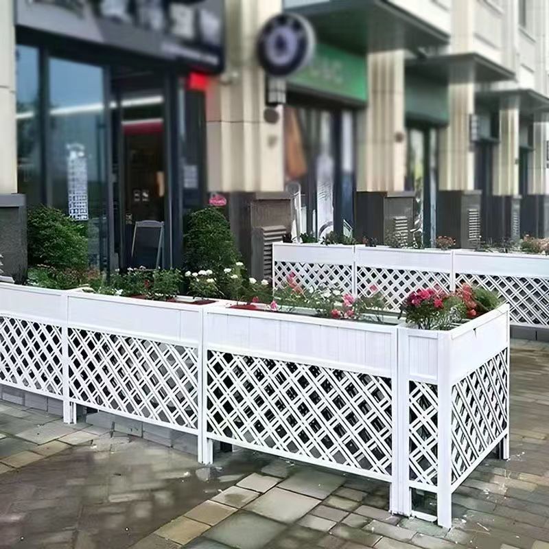 【最低價】【公司貨】防腐木碳化隔斷花架室內餐廳裝飾置物架實木網格花槽圍欄柵欄戶外 1