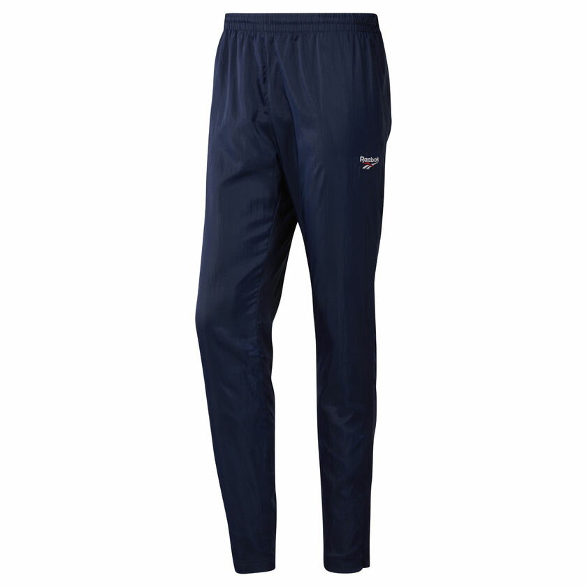 REEBOK CLASSICS HUSH TRACK PANTS 男裝 長褲 尼龍 後口袋 休閒 舒適 藍【運動世界】DU2760