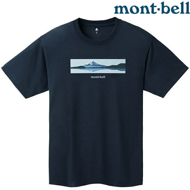 Mont-Bell Wickron 中性款 排汗衣/圓領短袖 1114744 FUJI 富士山 NV 海軍藍