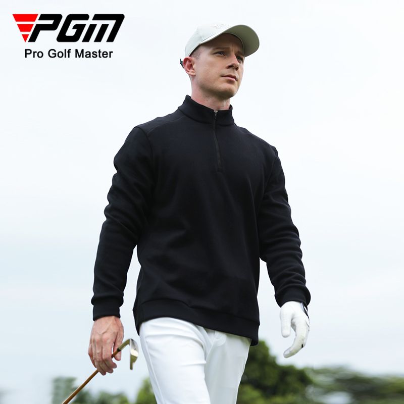 PGM 高爾夫服裝男士長袖t恤秋冬季保暖外套拉鏈立領男裝polo衫