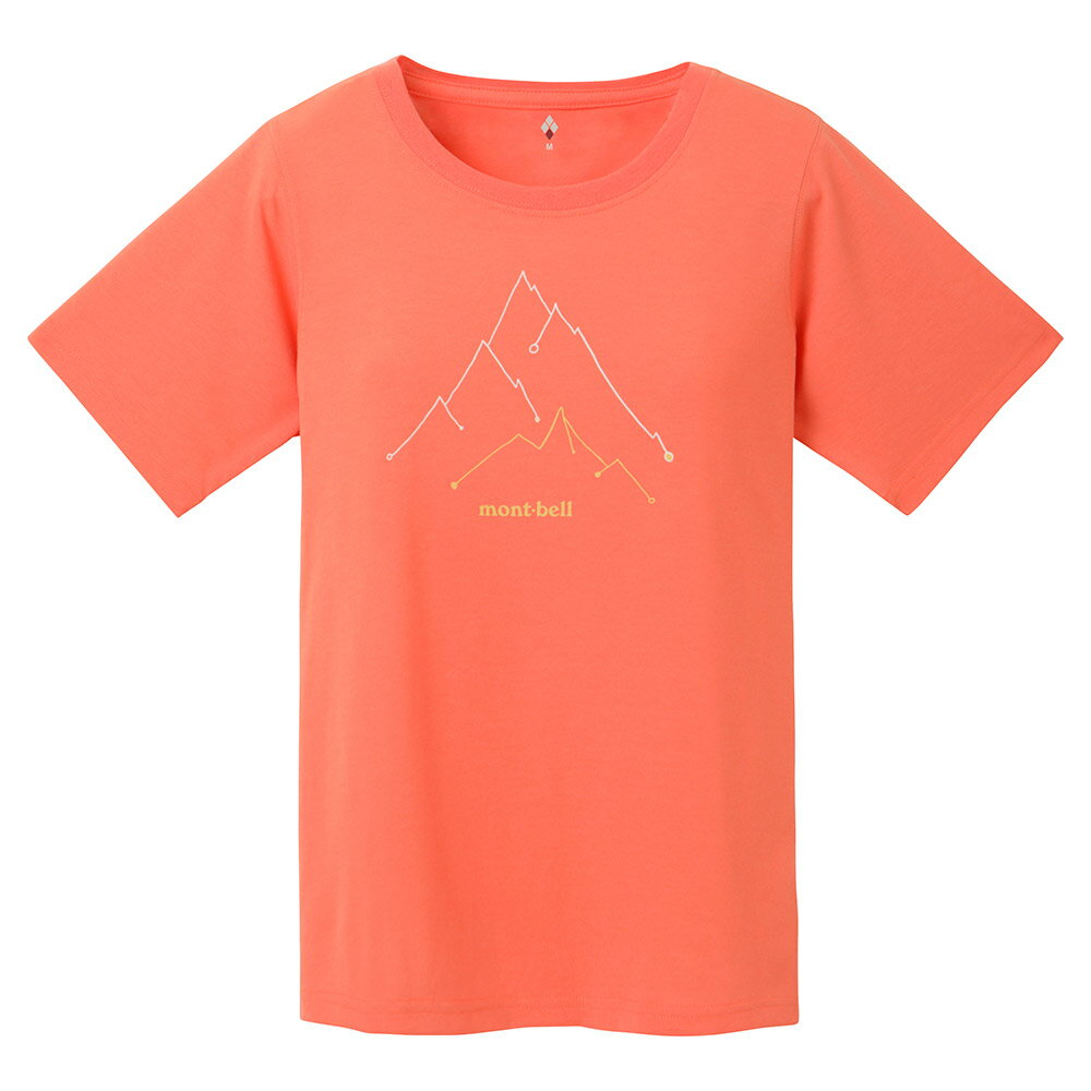 【【蘋果戶外】】mont-bell 1114535 COPK 珊瑚粉 Wickron【女款】短袖排汗衣 PEAK 頂峰 排汗T恤 機能衣