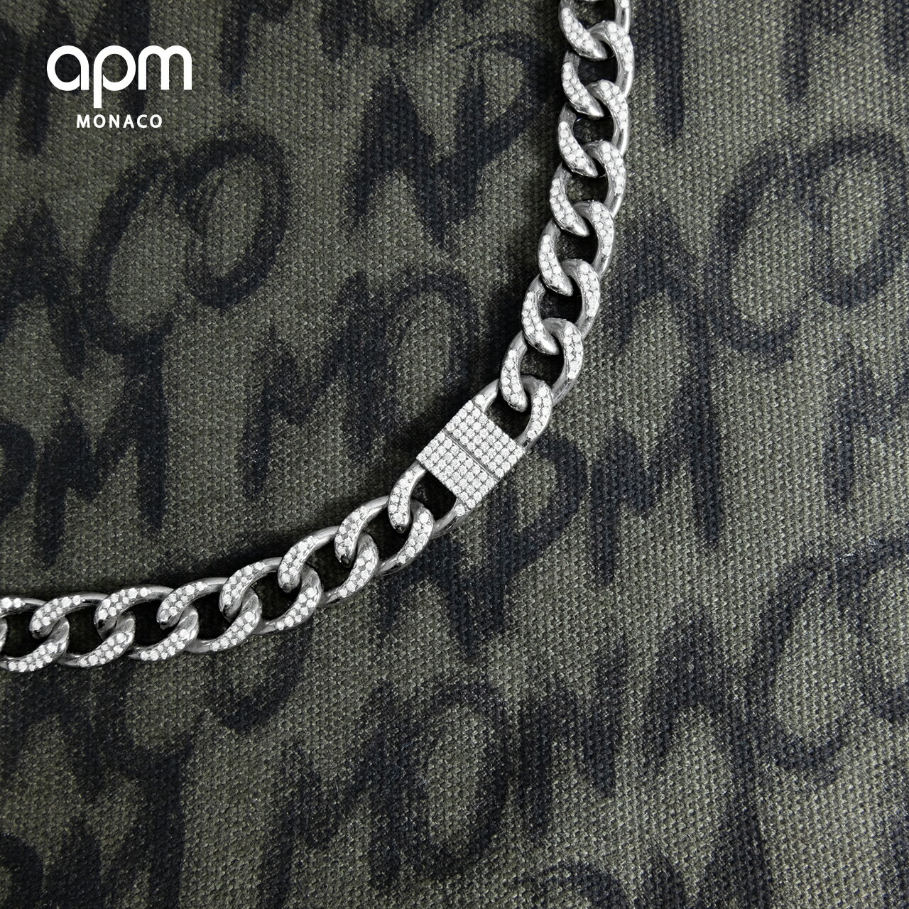 APM Monaco白色鎖鏈項鏈輕奢小眾吊墜設計鎖骨毛衣鏈禮物送女友 3