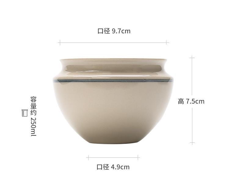 鎏金粗陶建水｜复古手工中式铁釉茶渣桶茶水盂陶瓷功夫茶具茶水缸