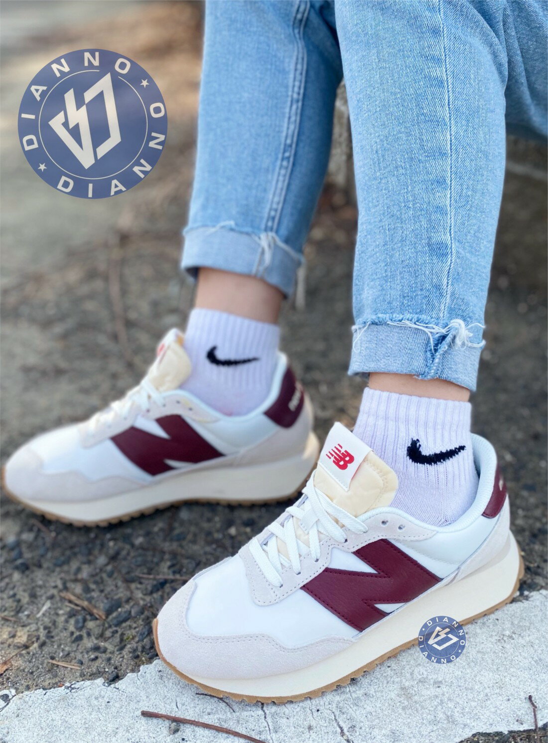 帝安諾-實體店面New Balance NB 237 卡其酒紅焦糖底327 延續新款休閒