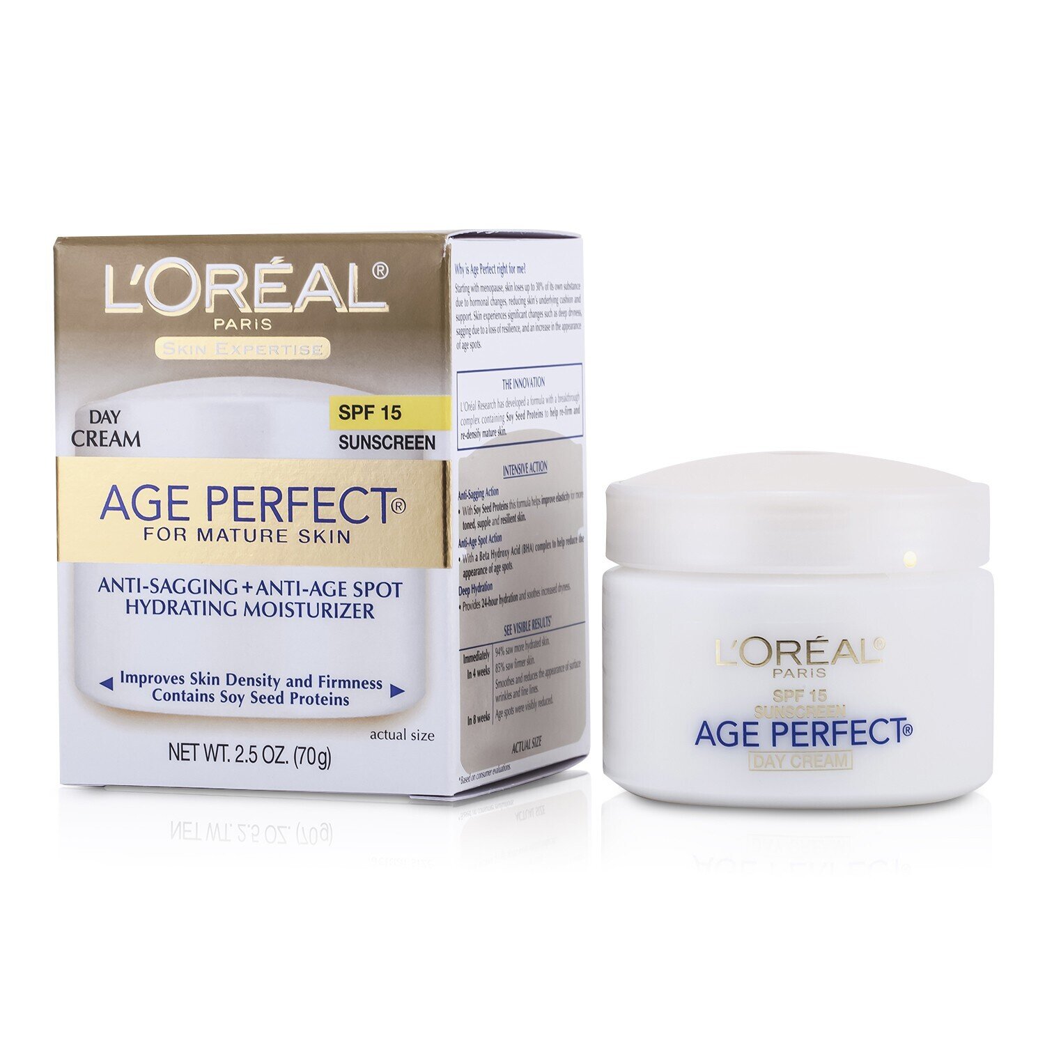萊雅 L'Oreal - 完美歲月補水滋潤乳 SPF 15 Skin-Expertise Age Perfect Hydrating Moisturizer SPF 15 (成熟肌膚適用) 70g