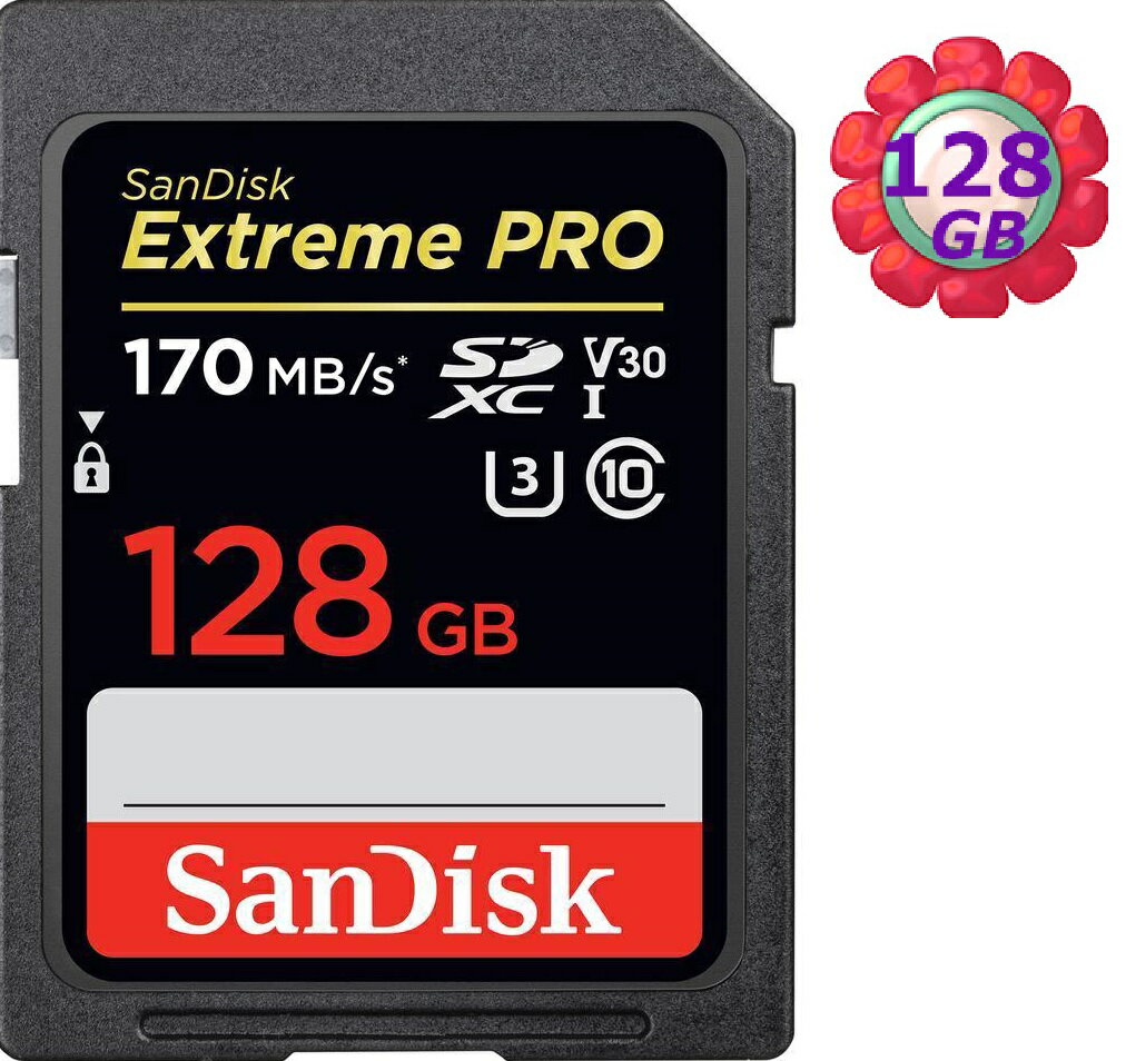 SanDisk 128GB 128G SDXC【170MB/s】Extreme Pro 633X SD UHS-I UHS 4K U3 Class 3 C10 Class 10 V30 原廠包裝 相機記憶卡