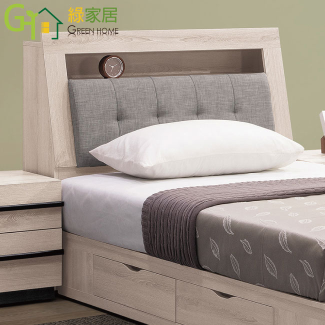 APP下單享點數4%｜【綠家居】艾美瑟3.5尺單人亞麻布床頭箱(不含床底＋不含床墊)