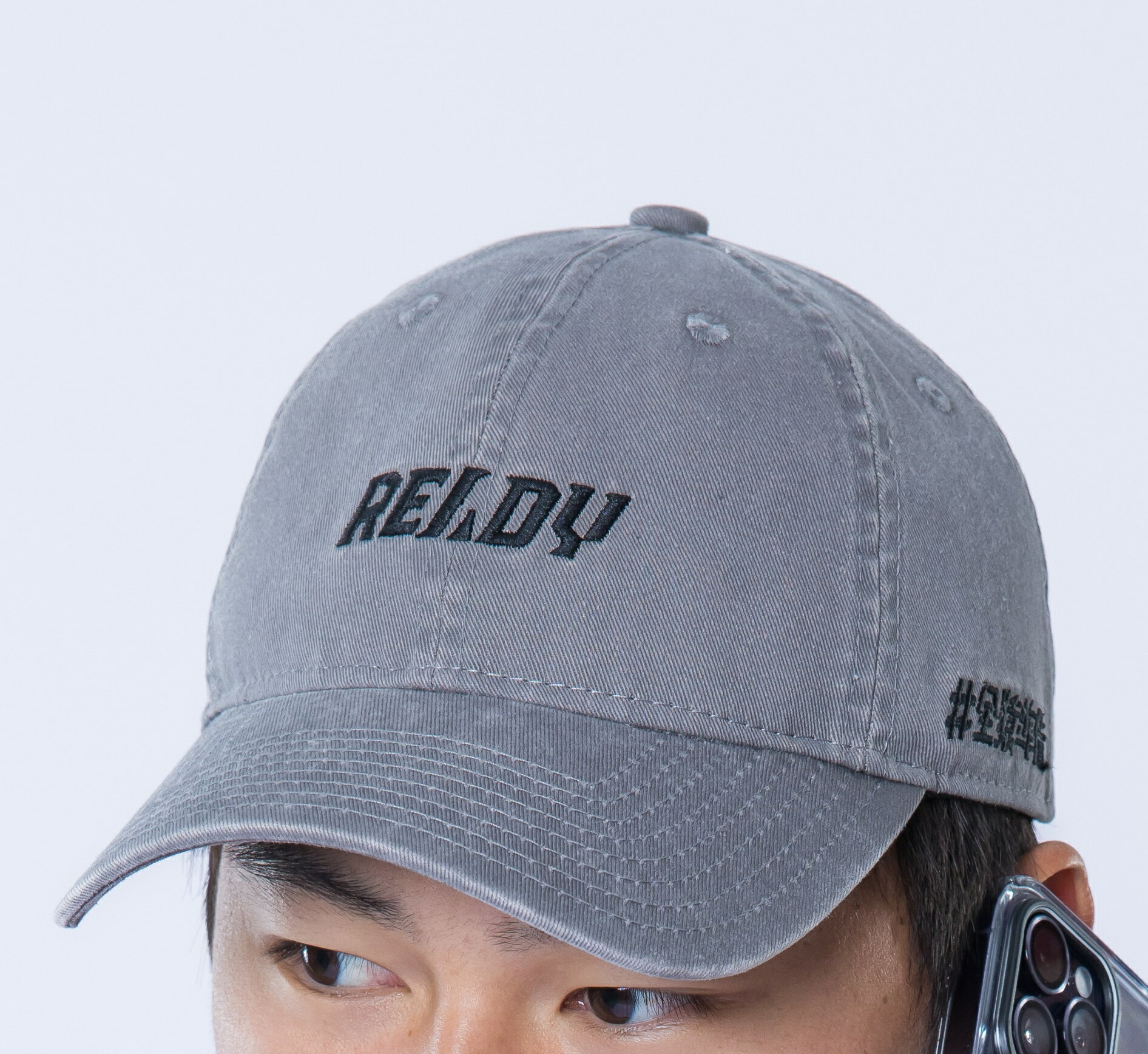 Ready口號水洗老帽 #灰