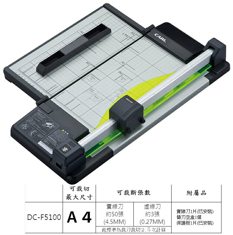 文具通】CARL 圓盤式圓刀裁紙機切紙機ディスクカッター裁断機A2 A3 A4 