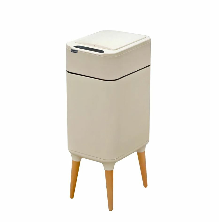 【現貨】美國ELPHECO 不鏽鋼高腳雙開除臭感應垃圾桶 15公升 ELPH9910U 窄身設計/窄小空間 1