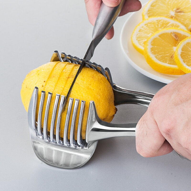 切檸檬神器水果分割器多功能帶把手鋁西紅柿切割器香蕉切片工具