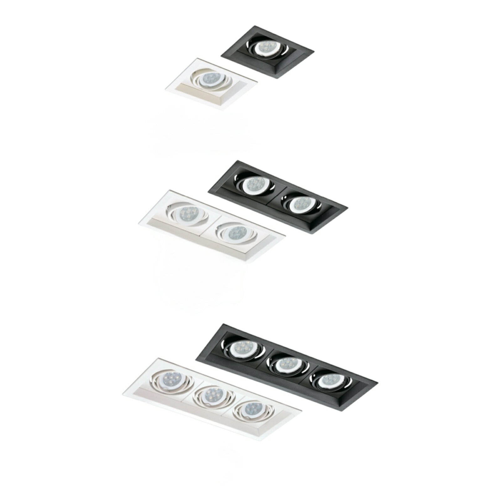 KAOS 方型崁燈 盒燈 LED MR16 替換式四角崁燈輕便型盒燈 杯燈 1燈 2燈 3燈 空台崁燈燈盒 4