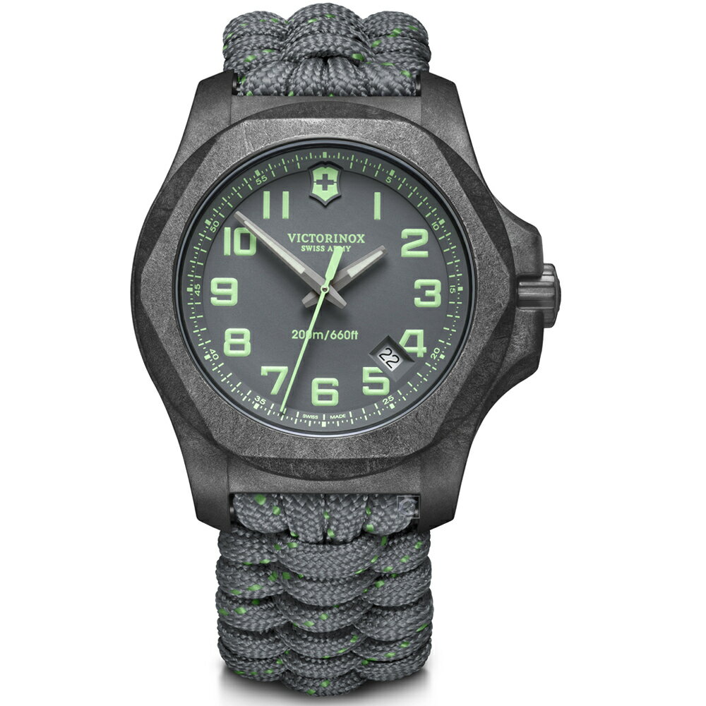 VICTORINOX 瑞士維氏 I.N.O.X. Carbon手錶(VISA-241861)-43mm-灰面帆布【刷卡回饋 分期0利率】【APP下單點數13倍送】