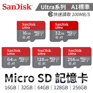 【十年保固！高速讀取】Micro SD記憶卡 SanDisk Ultra Micro SD 大容量記憶卡【A1418】
