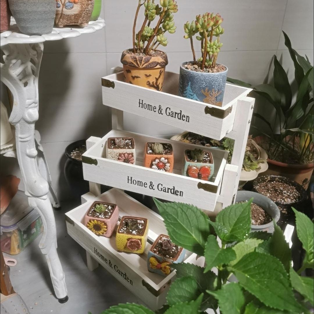 免運/可開票 折疊伸縮花架多肉植物收納架置物架實木植物架復古架陽臺客廳花架