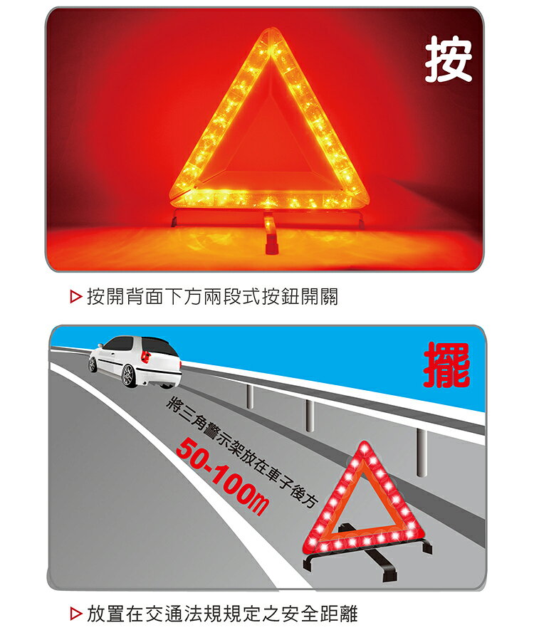 極光LED三角警示架 8