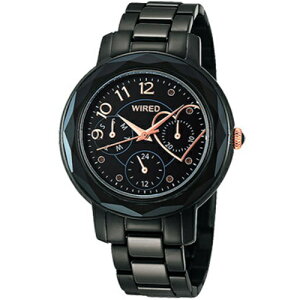 WIRED f 系列愛戀心情腕錶 V33J-X072SD(ASPF73X)-35mm-黑面鋼帶【刷卡回饋 分期0利率】