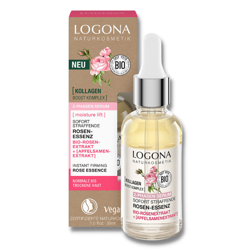德國 LOGONA 諾格那 玫瑰煥顏緊緻精華 30ml 玫瑰 精華液 保濕 清爽 滋潤 附發票【心心哈德】現貨 全館499超取免運｜全場下殺★滿額再享折扣