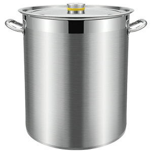 湯桶 加厚復底不鏽鋼湯桶商用帶蓋大容量家用電磁爐專用復合底湯鍋鹵桶【MJ18873】