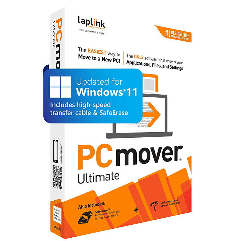 [3美國直購] 美國暢銷軟體 Laplink PCmover Ultimate 11 Moves your Applications, Files and Settings from an Old PC to a New PC