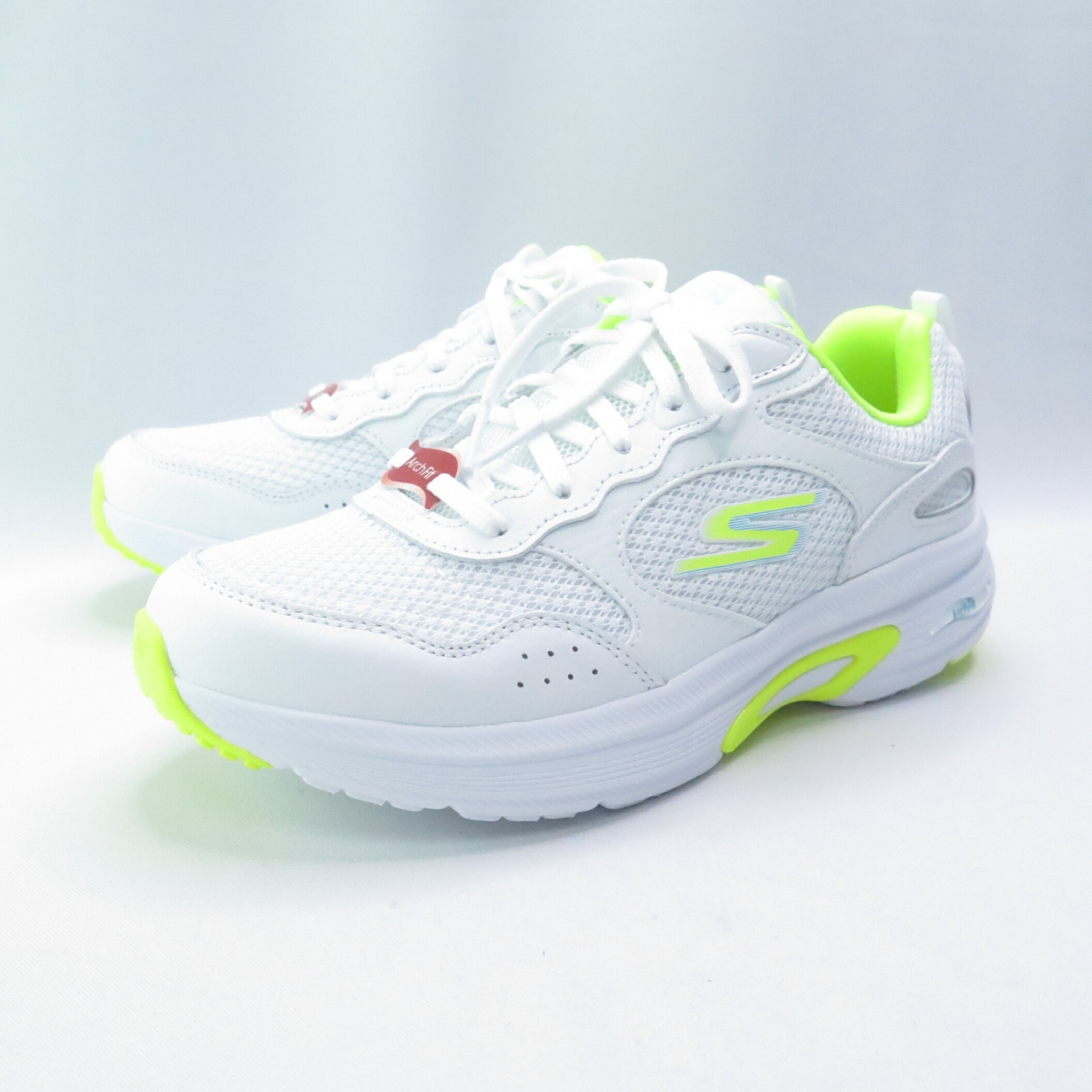 SKECHERS 128952WLM 女慢跑鞋 GO RUN Arch Fit 白/檸檬黃【iSport愛運動】