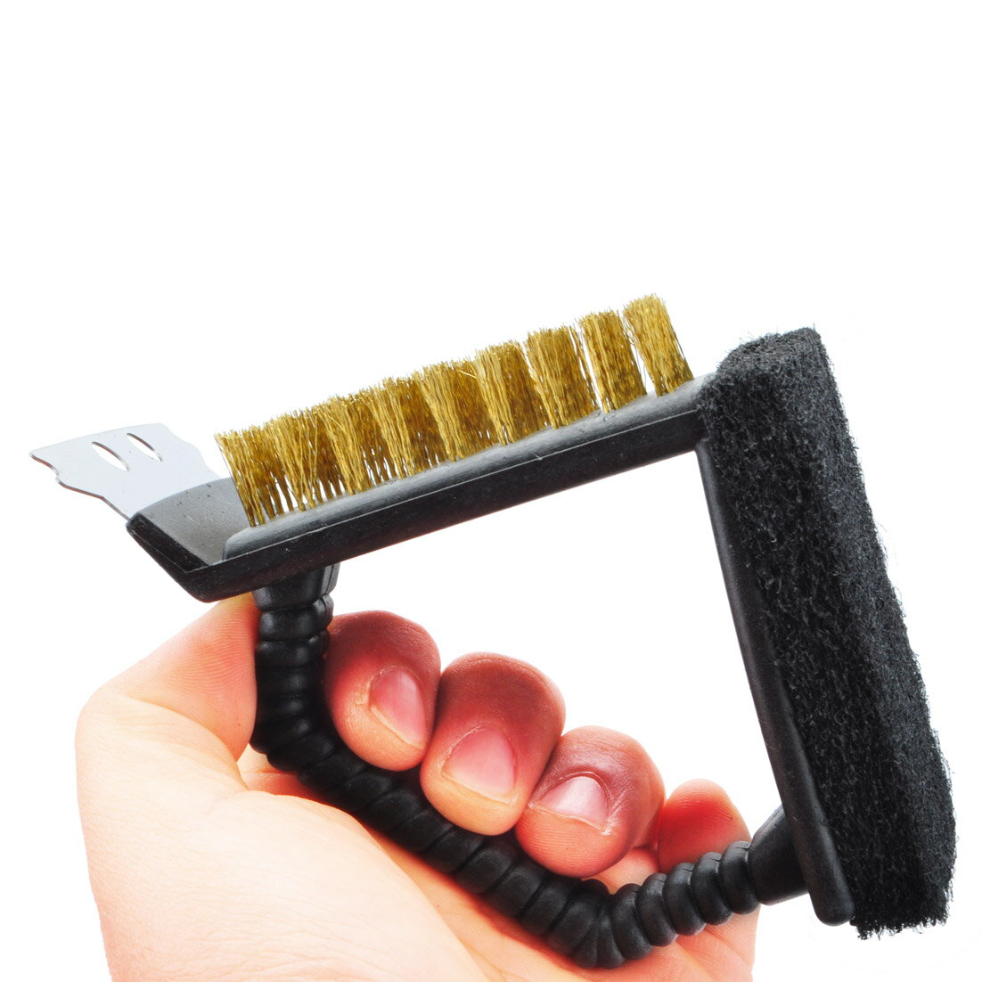 三合一多功能燒烤清潔刷鋼絲刷燒烤爐實用工具戶外燒烤油刷燒烤刷 2