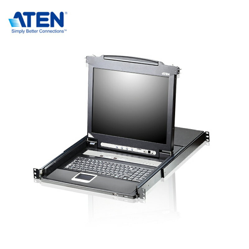 【預購】ATEN CL5708 8埠PS/2-USB VGA單滑軌LCD KVM多電腦切換器