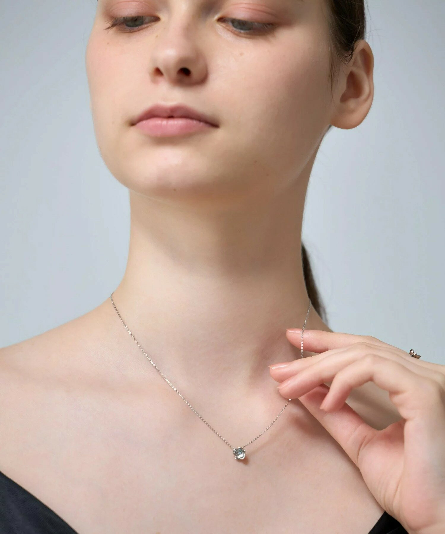 【Fun to Jewelry】ete 天然石花朵項鍊 金色/銀色 | 項鍊 送禮 情人節 [Rakuten Fashion] 9