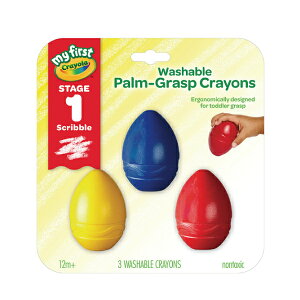 美國 Crayola 繪兒樂 幼兒可水洗蛋型蠟筆3色