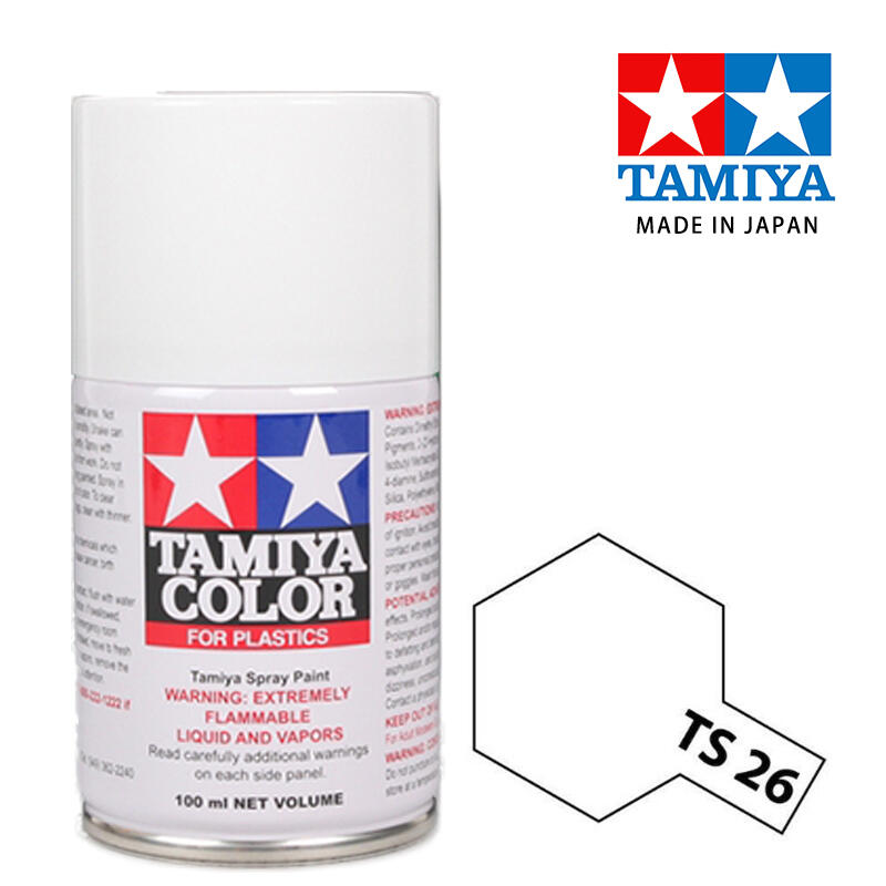 【鋼普拉】現貨 TAMIYA 田宮 模型 噴漆 噴罐 油性漆 85026 TS26 TS-26 純白色100ml