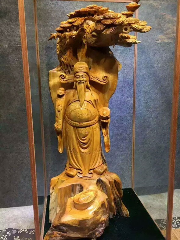 定製 太行崖柏擺件木根雕老料達摩觀音彌勒關公老子人物工藝品辦公家居1入