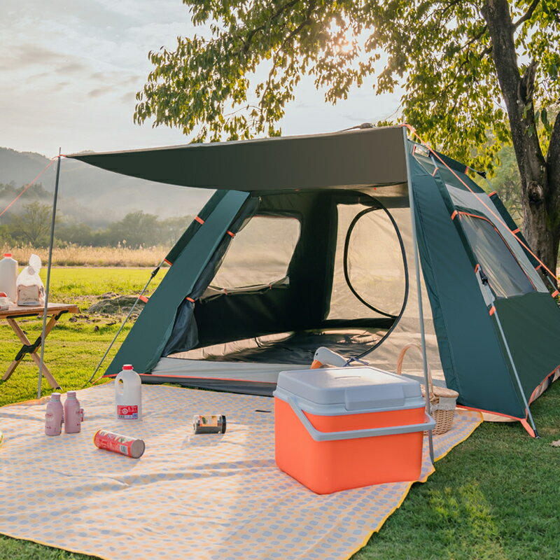 帐篷 帳篷戶外野餐野營加厚裝備便攜式自動防暴雨野外露營家用可折疊