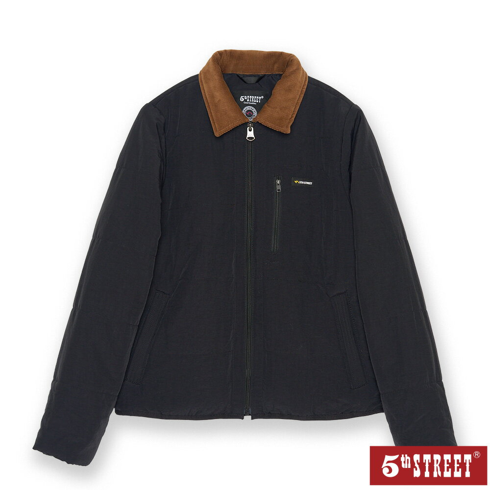 女裝 鋪棉保暖防寒外套 黑色 (510649) 【5th STREET】【APP下單天天10%回饋】 最高折426