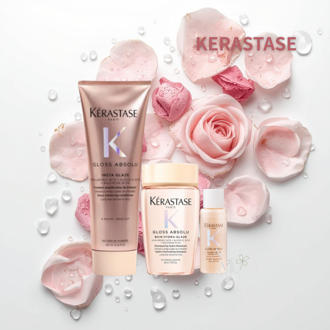 【KERASTASE】卡詩 釉光玫瑰髮膜250ml+釉光髮浴80ml or 髮油15ml｜保養換新妝⚡專櫃保養彩妝 品牌香氛