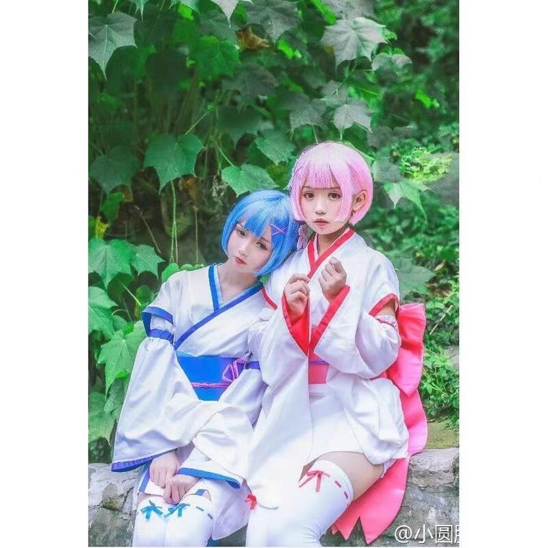 COS从從零開始的異世界生活蕾姆 拉姆雷姆幼年cosplay 雙胞胎女裝cos 裝  女僕裝  和fu裝