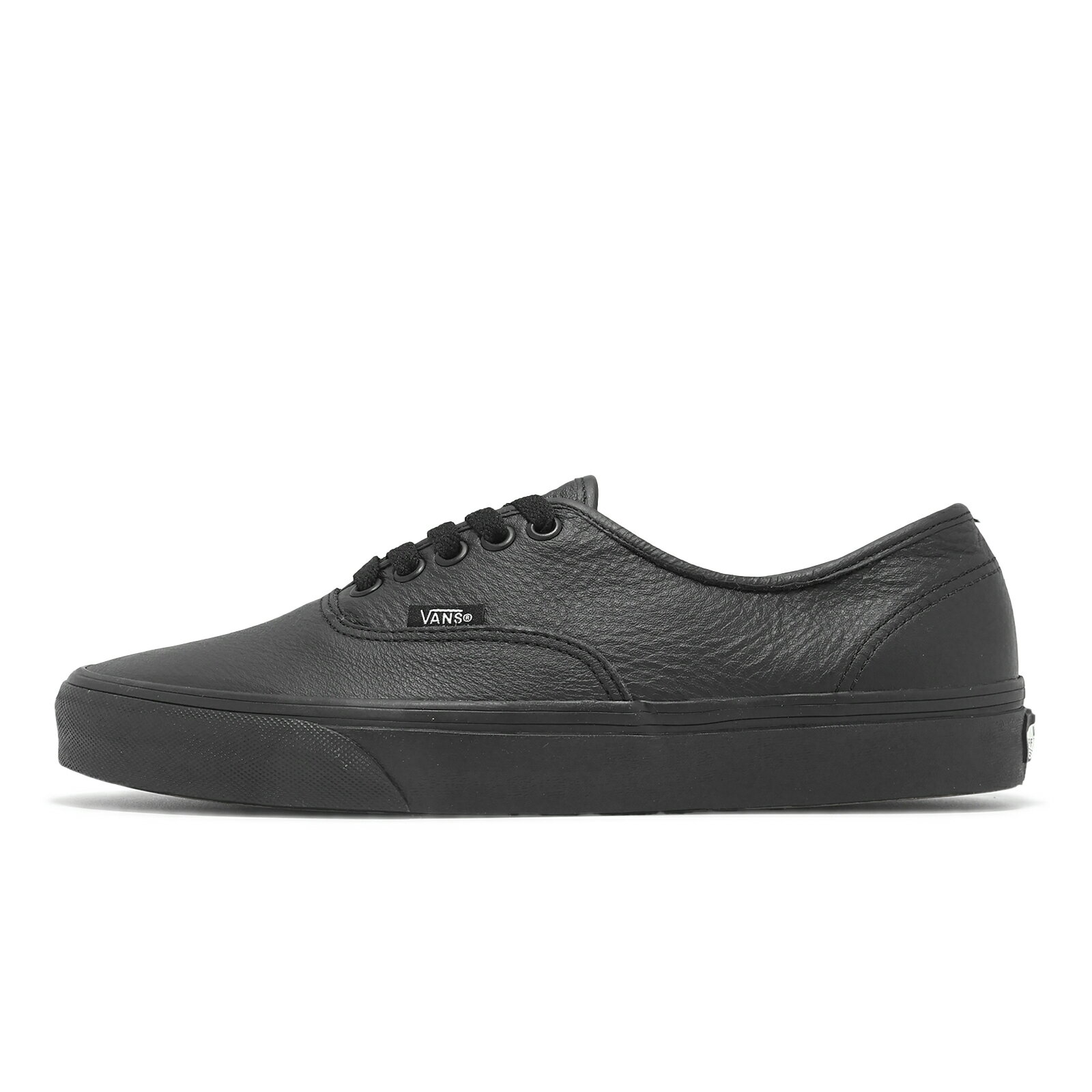Vans 休閒鞋 Authentic 男鞋 女鞋 黑 皮革 低筒 經典 全黑 板鞋