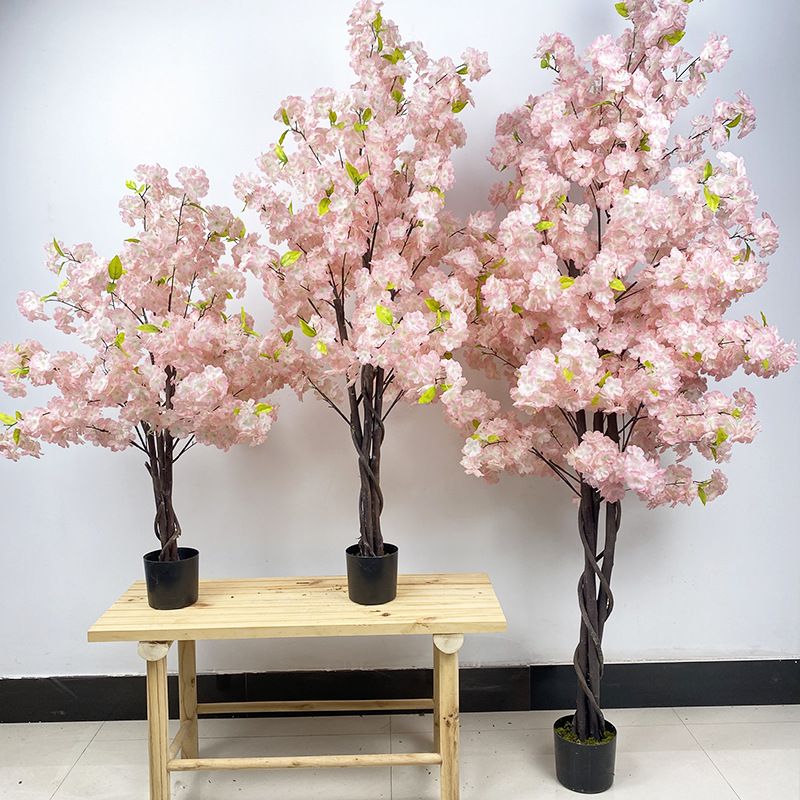 人造花 仿真植物 模擬樹 模擬綠植 模擬擺飾 色櫻花樹仿真花樹婚慶商場景拍攝擺設道具假綠植物落地擺件造景137S 快速出貨