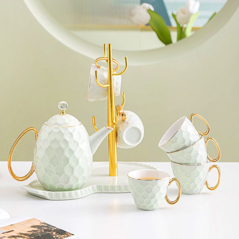 水具套裝 水杯茶杯套裝家用客廳整套陶瓷茶壺杯子杯具輕奢歐式茶具一套高檔
