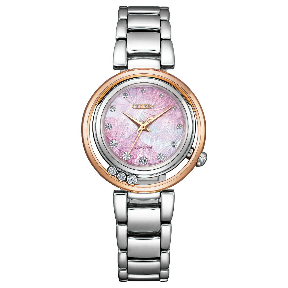CITIZEN 星辰 L系列 EM1114-80Y 繁花優雅鑽石光動能女錶 29.8mm｜樂天全館特惠中★指定刷卡回饋10%