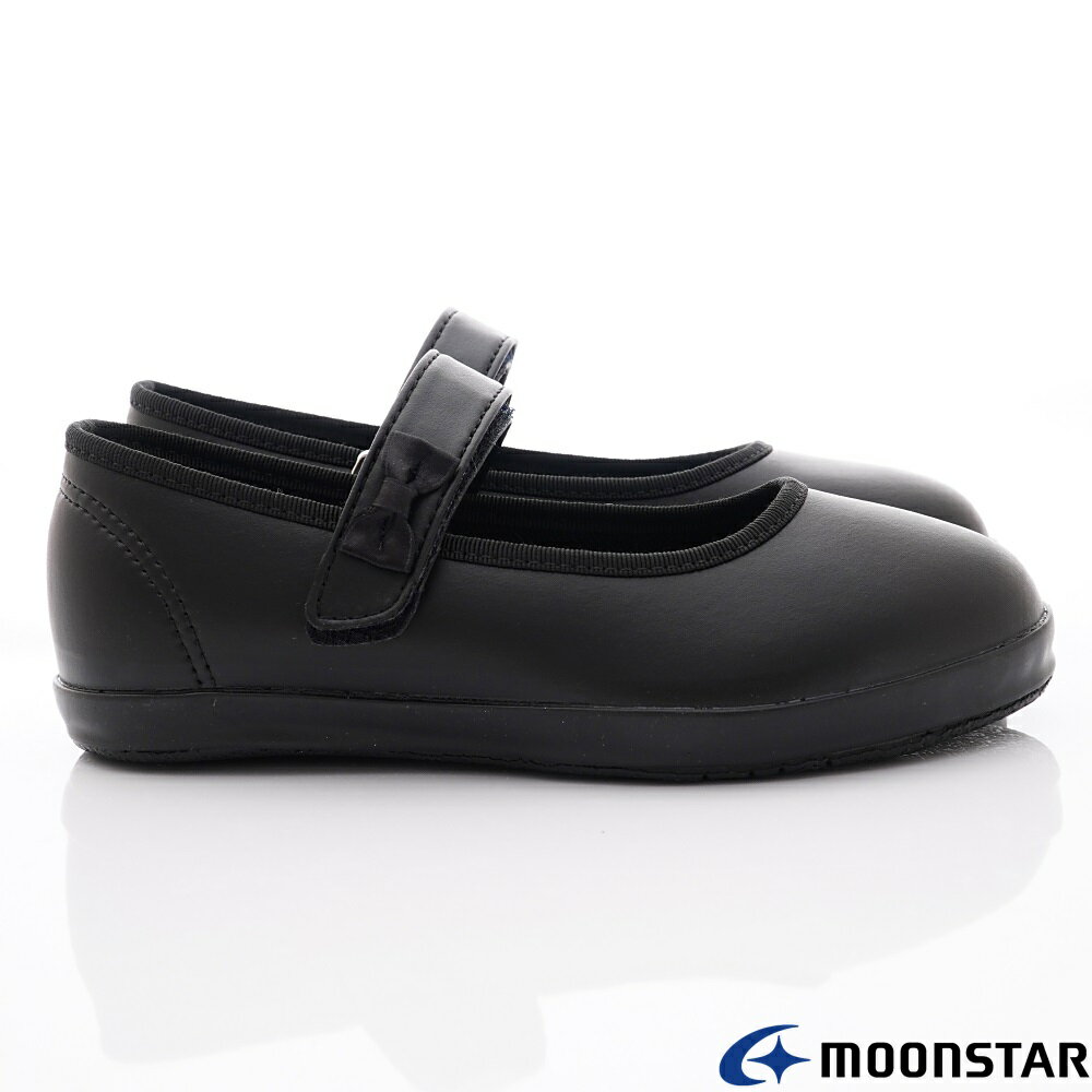 日本月星Moonstar機能童鞋日本製黑皮鞋系列寬楦頂級皮鞋款22256黑(中小童段/中大童段) 4