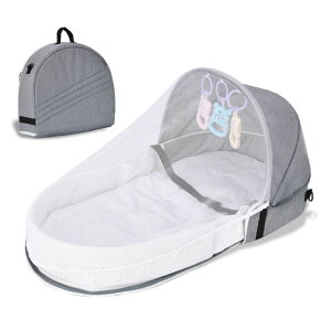 【花田小窩】嬰兒床 寶寶床 便捷式折疊防壓嬰兒床中床新生兒寶寶隔離仿生外出旅行嬰兒床