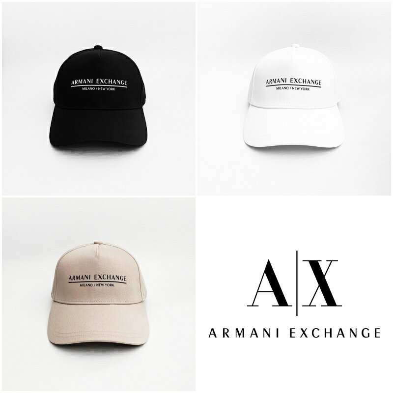美國百分百【全新真品】Armani Exchange 帽子 配件 AX 棒球帽 LOGO 鴨舌帽 三色 CT51
