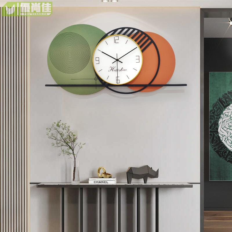 網紅鐘表掛鐘客廳家用裝飾時鐘掛墻掛式輕奢現代簡約時尚大氣創意