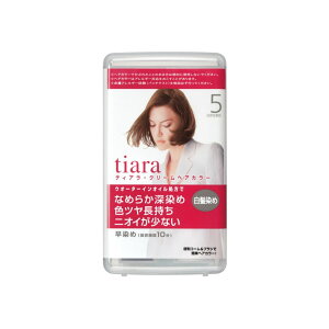 【大樂町日貨】資生堂 Tiara Cream Hair Color 5 染髮劑 天然栗色 日本代購