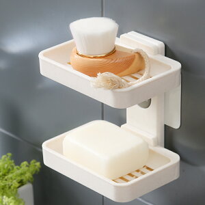 吸盤放肥皂盒創意瀝水免打孔壁掛衛生間浴室香皂置物架肥罩香照盒