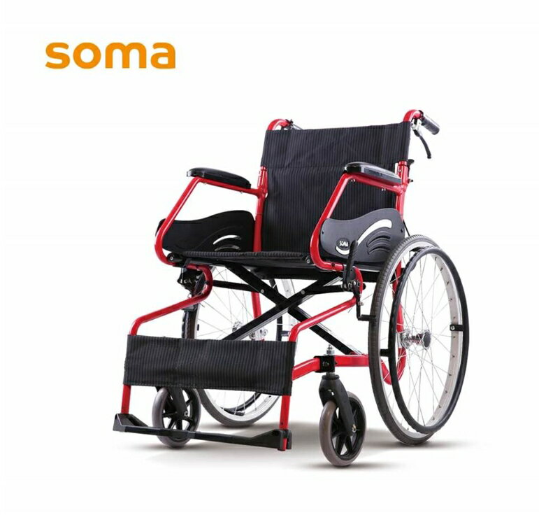 【輪椅B款】康揚 SM-150.3輪椅 經濟型 背可折 紅骨 17吋座寬 F22 單層座墊 (單台)_居家照護【杏一】