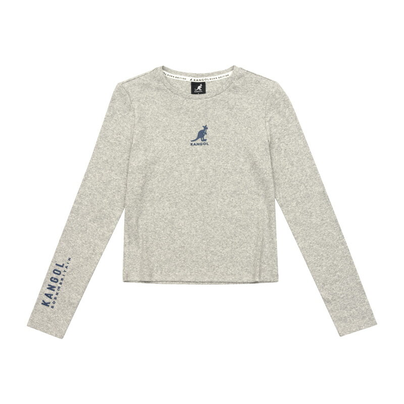 KANGOL 長袖上衣 灰色 袋鼠LOGO 61521006 12 noI47
